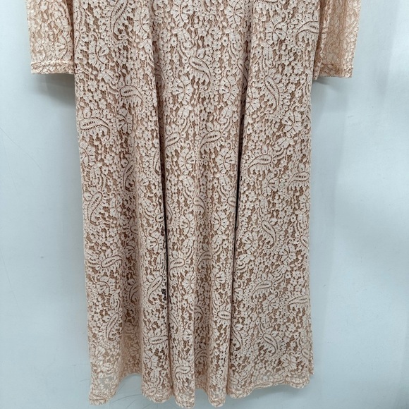 ORANGE CREEK One loved babe pink Lace feminine dainty bohemian midi woman dress - Picture 6 of 16